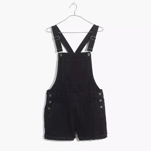 Madewell Adirondack Short Overalls in Washed Black - Size M - Brand New w/ Tags